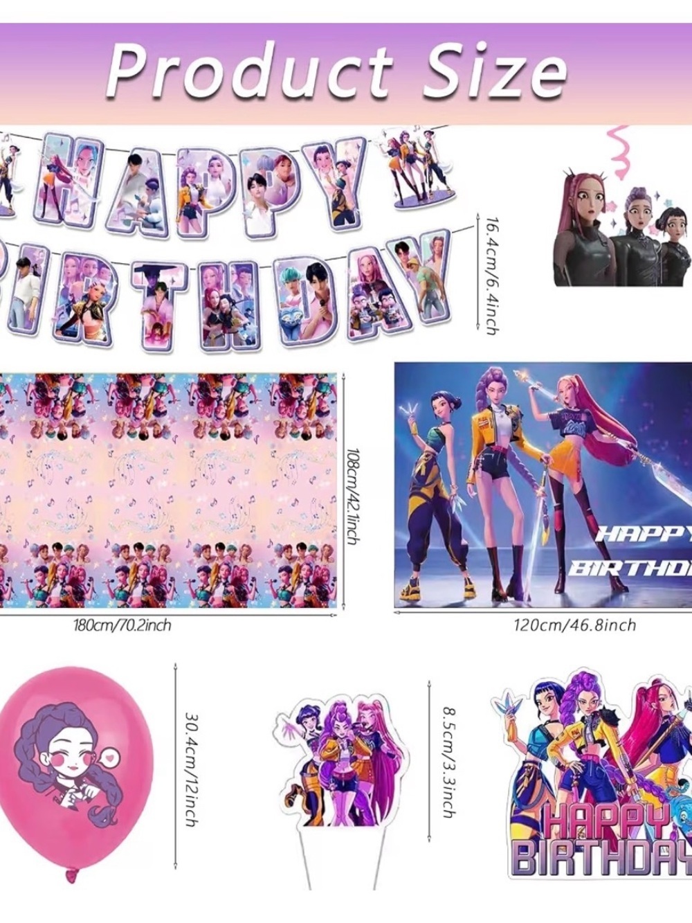 K-pop Korean Idol complete birthday party set - Picture 2 of 8